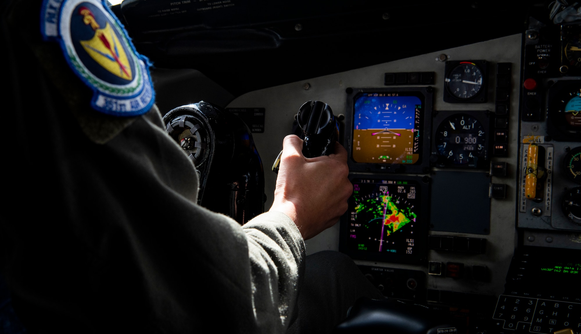 U.S. Air Force Capt. Ellis Field, 351st Air Refueling Squadron pilot, flies a KC-135 Stratotanker aircraft  during exercise Astral Knight 21 over Europe, May 18, 2021.