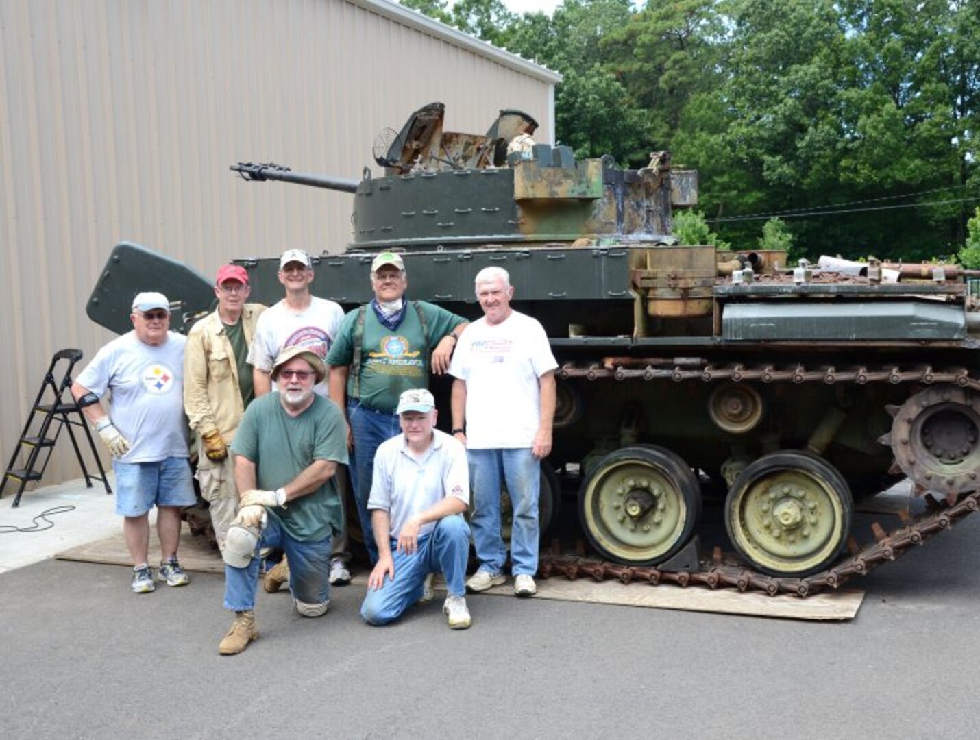 Veterans, retirees volunteer time, effort to help restore historic Duster