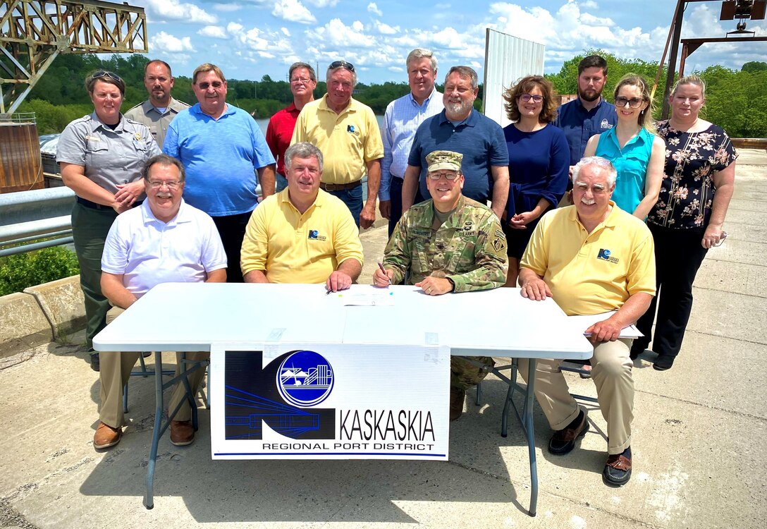 Members of the Kaskaskia Regional Port District Shown with their U.S. Army Corps of Engineers partners.