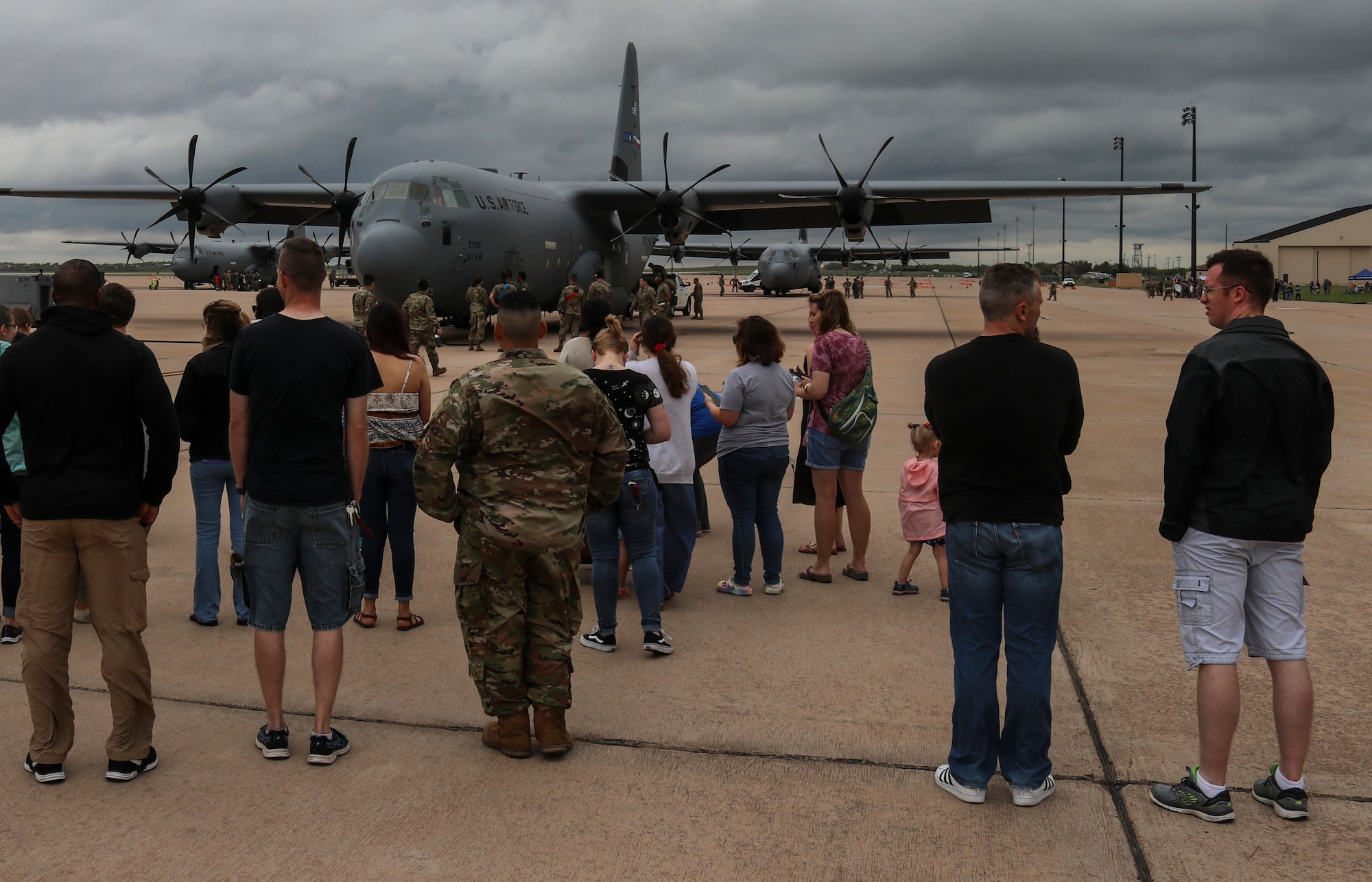 Families and Airmen welcome home 317th Airlift Wing members