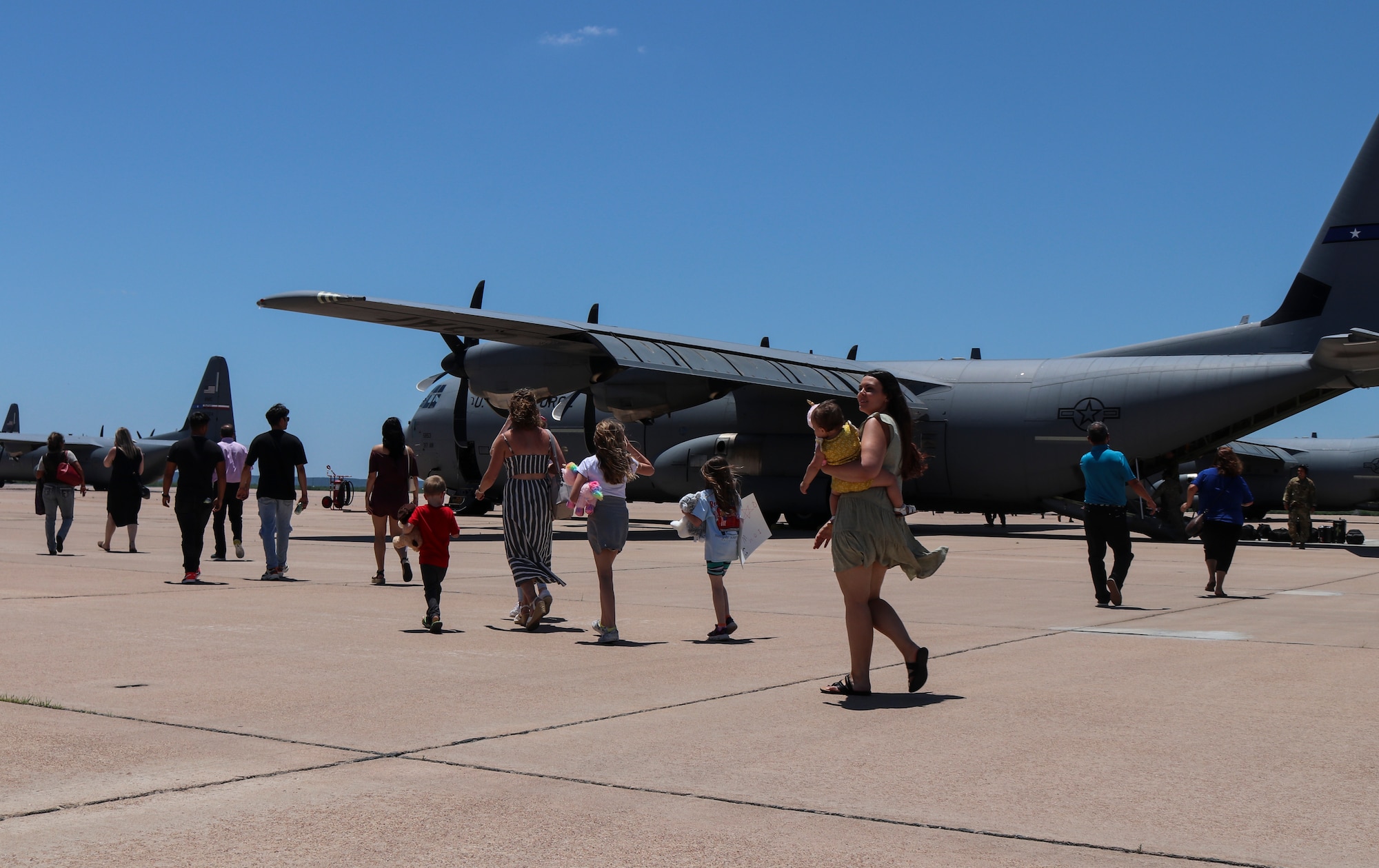 Families and Airmen welcome home 317th Airlift Wing members