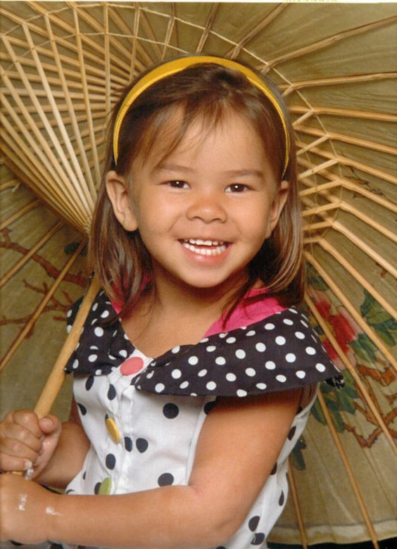 Army Reserve Capt. Jo Karge, seen here as a young girl in this undated photo, grew up in Virginia surrounded by her father's Thai family members and the extended Thai and Asian community. Karge said it was not until she was older that she realized that not everyone in her expanded family was her blood relative. Karge deployed to Camp Arifjan, Kuwait, with the 310th Sustainment Command (Expeditionary) to serve in the 1st Theater Sustainment Command's operational command post. (Photo courtesy of U.S. Army Reserve Capt. Jo Karge)