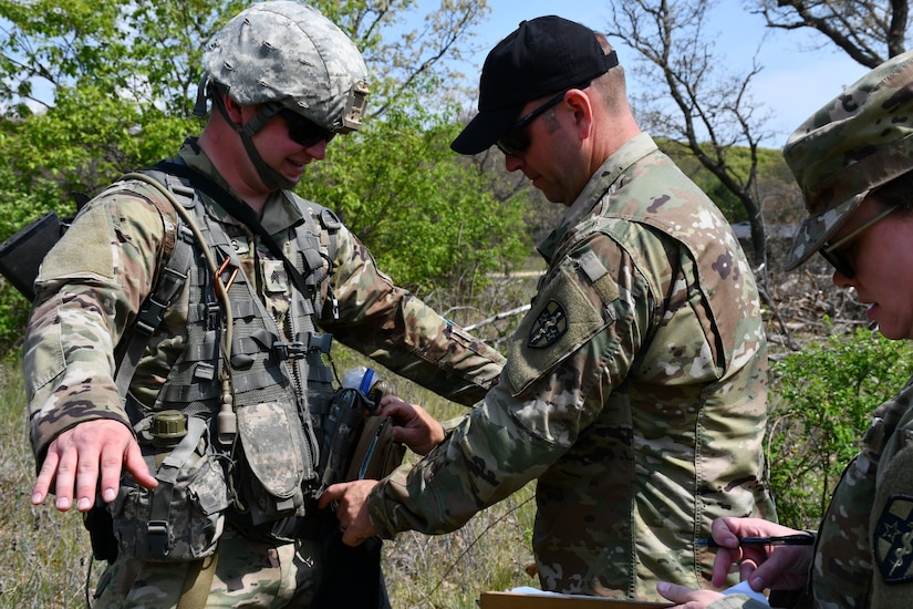 Soldiers test for Expert Field Medical Badge at Fort McCoy