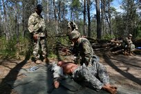 Soldiers test for Expert Field Medical Badge at Fort McCoy