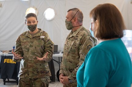 Brig. Gen. Dustin A. Shultz at Maryland vaccination center