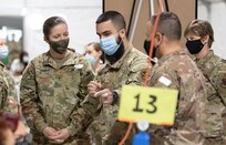 Brig. Gen. Dustin A. Shultz at Maryland vaccination center