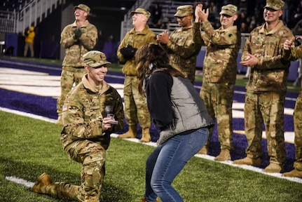 VNG pilot pops surprise proposal at JMU game