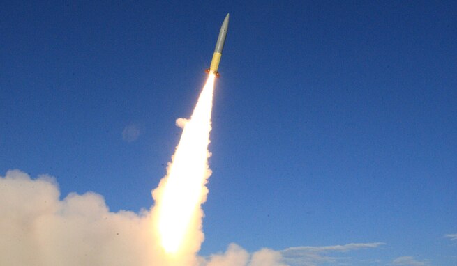 The U.S. Army Space and Missile Defense Command Technical Center’s Targets Team launched a Pathfinder Zombie target May 19 from the Hebrides Range in Scotland during the ongoing At-Sea Demo/Formidable Shield 2021 exercise. The purpose of At-Sea Demo/Formidable Shield 2021, which includes approximately 10 nations participating with ships, aircraft, ground assets and deployed staff, is to improve allied interoperability in a joint live-fire Integrated Air and Missile Defense environment. USASMDC played a role in the exercise by internationally shipping a fully integrated round for the first time. (U.S. Army photo)