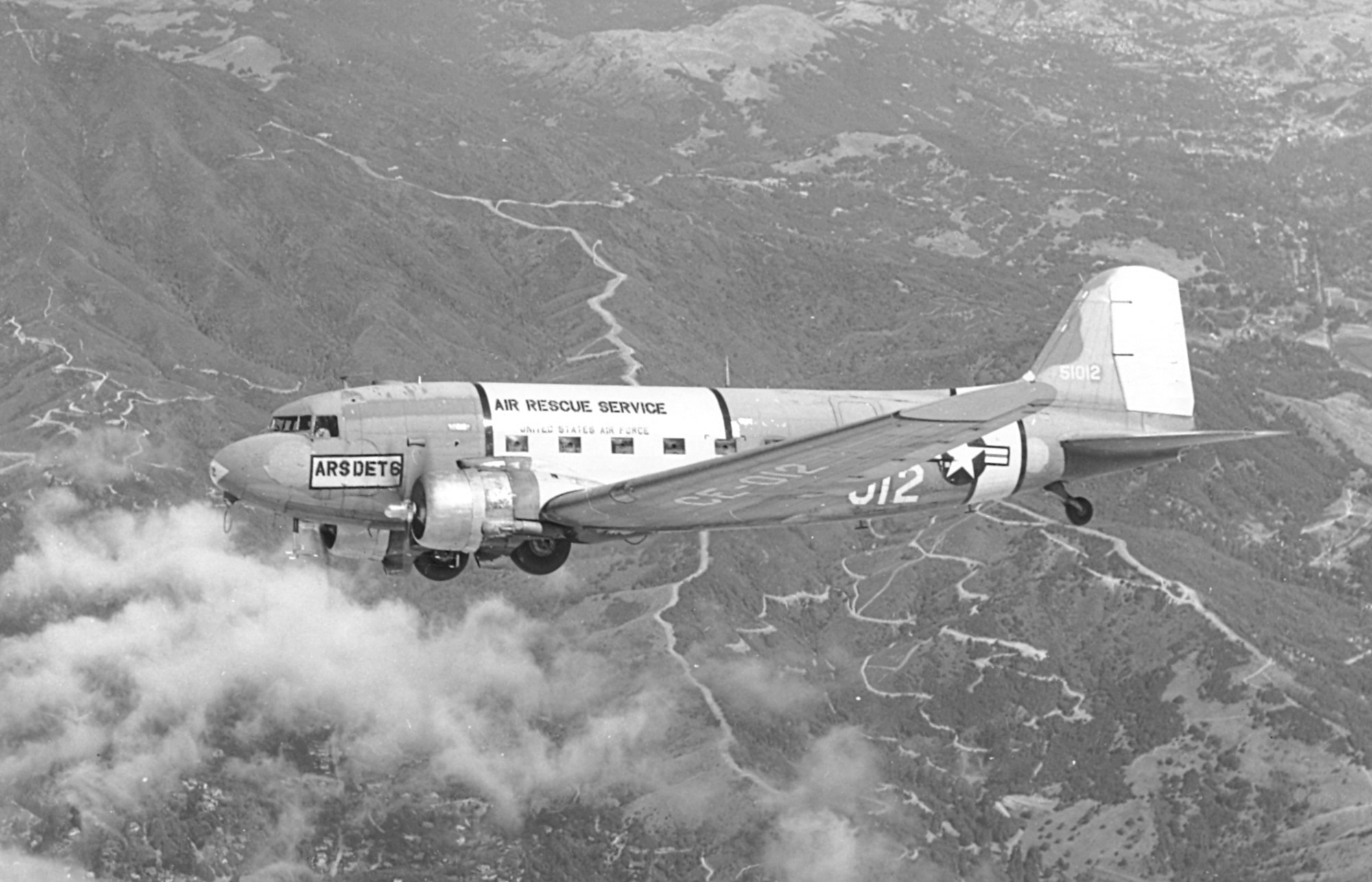 Image:  SC-47 in flight over Southeast Asia.