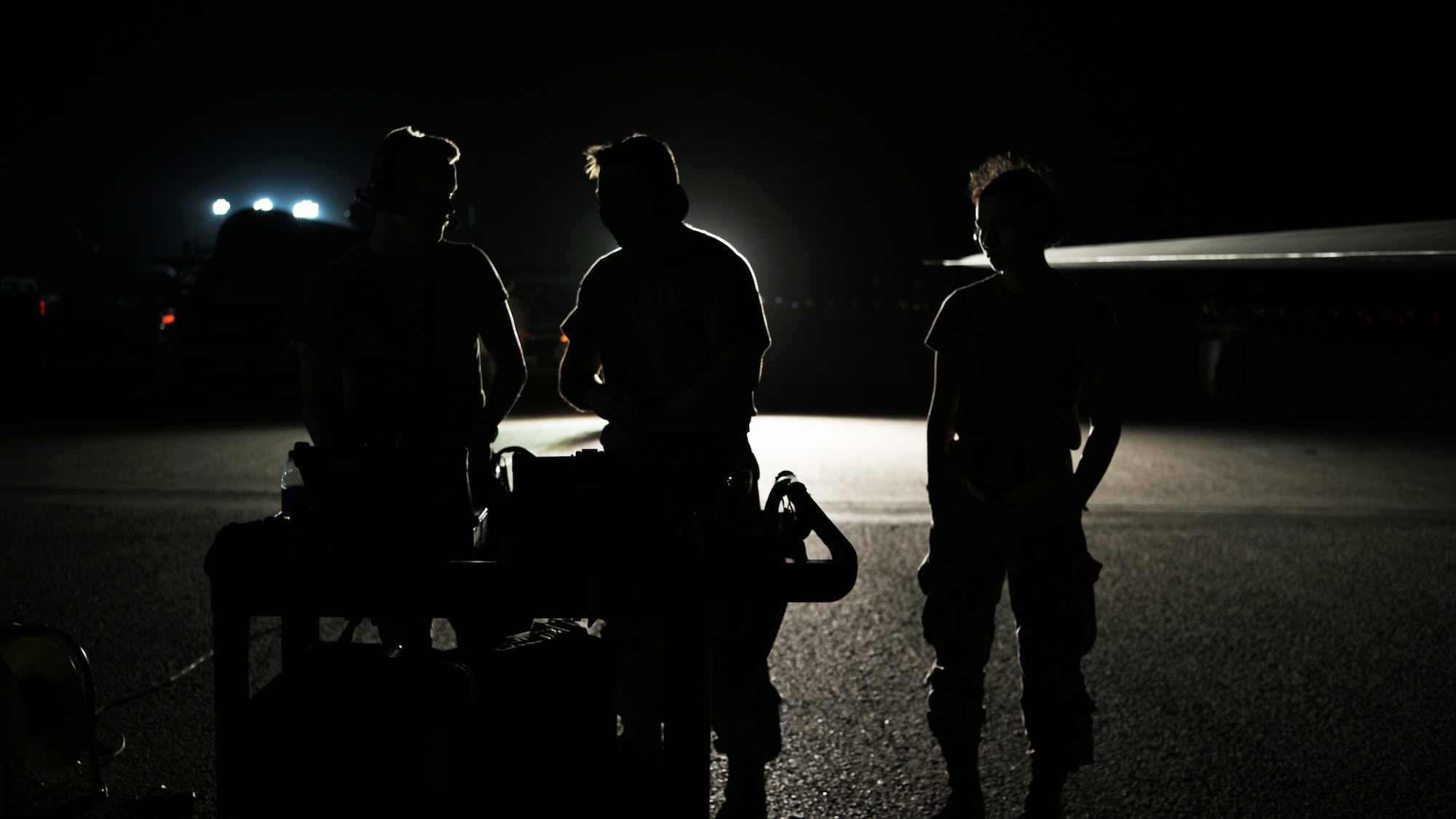 A U.S. Air Force Airmen from the 380th Expeditionary Aircraft Maintenance Squadron, prepare to launch an RQ-4 Global Hawk at Al Dhafra Air Base, United Arab Emirates, May 7, 2021, 2021. The Global Hawk’s mission is to provide a broad spectrum of intelligence, surveillance, and reconnaissance capabilities to support joint combatant forces. (U.S. Air Force photo by Staff Sgt. Jao'Torey Johnson)