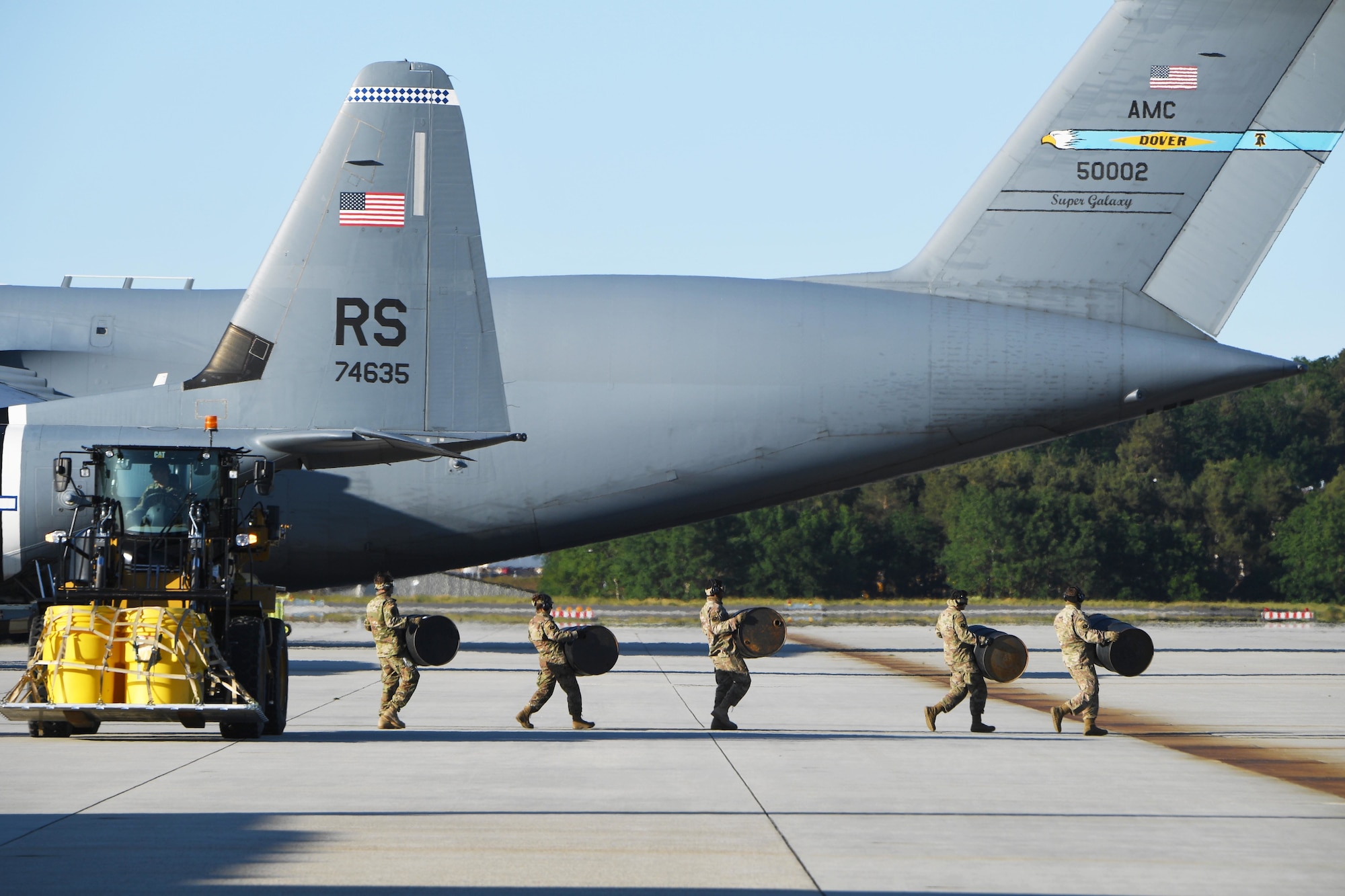 U.S. Air Force Airmen assigned to the 52nd Fighter Wing, C-130s and Airmen assigned to the 86th Airlift Wing, and Airmen assigned to the 435th Contingency Response Squadron, participatie in an Agile Combat Employment exercise at Spangdahlem Air Base, Germany, May 28, 2020. Agile Combat Employment ensures U.S. Air Forces in Europe, along with allies and partners, are ready for potential short or no-notice contingencies by allowing forces to operate from locations with varying levels of capacity and support. This ensures Airmen and aircrews are postured to respond across a spectrum of military operations. (U.S. Air Force photo by Tech Sgt. Joshua R. M. Dewberry)