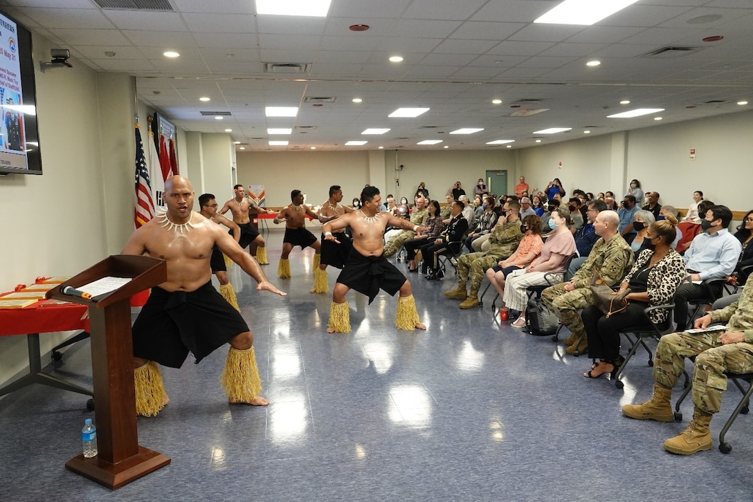 An Asian American Pacific Islander Heritage Month observance was held at Far East District (FED) headquarters, May 20. The theme for this year’s AAPI Heritage Month is “Advancing Leaders Through Purpose-Driven Service.” The South Pacific Warriors dance team and Eighth Army Rock Band gave performances, and the Humphreys High School JROTC presented the colors.