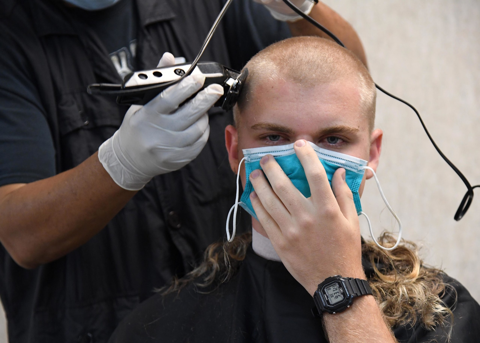 Getting a haircut