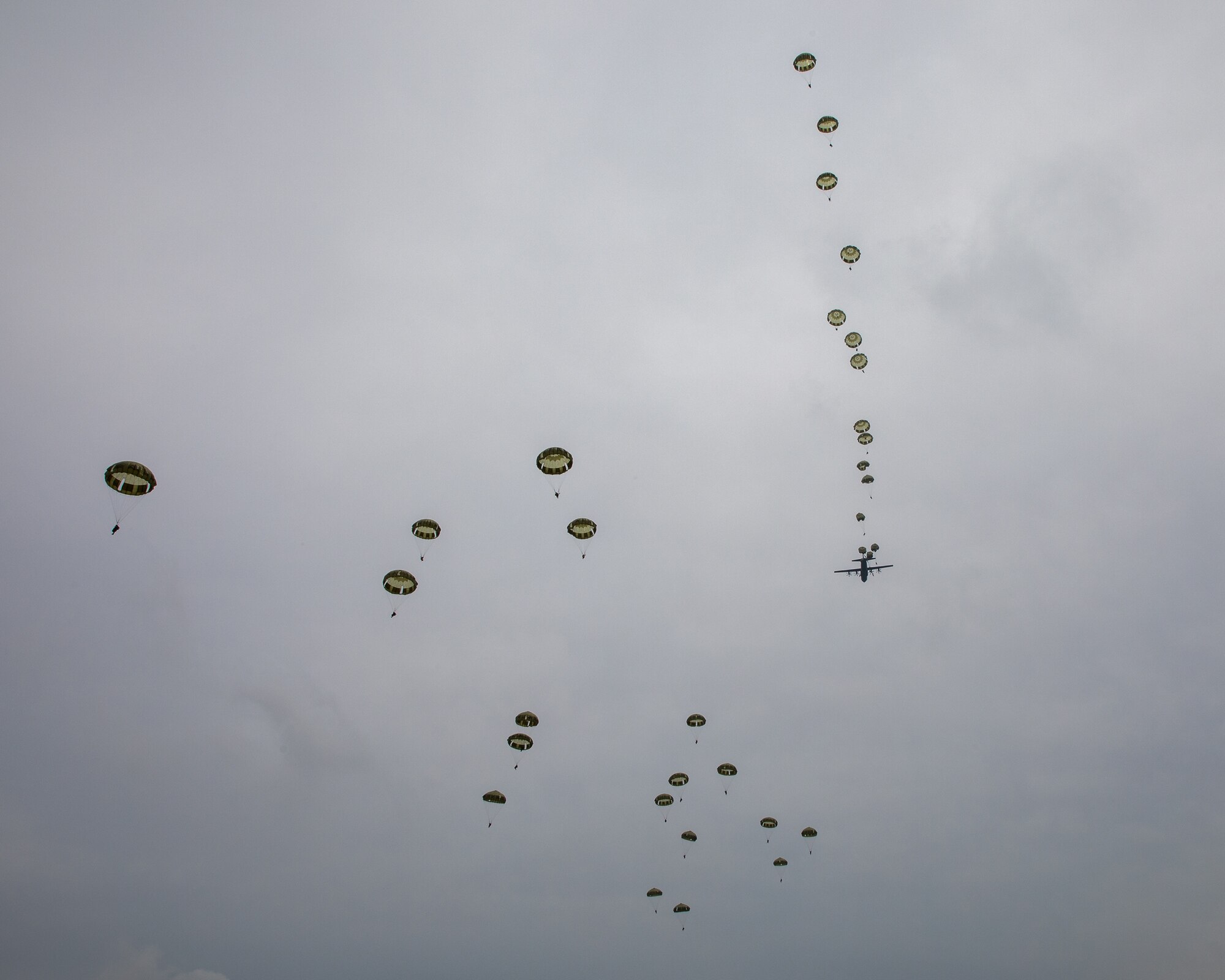 Japan Ground Self-Defense soldiers parachute