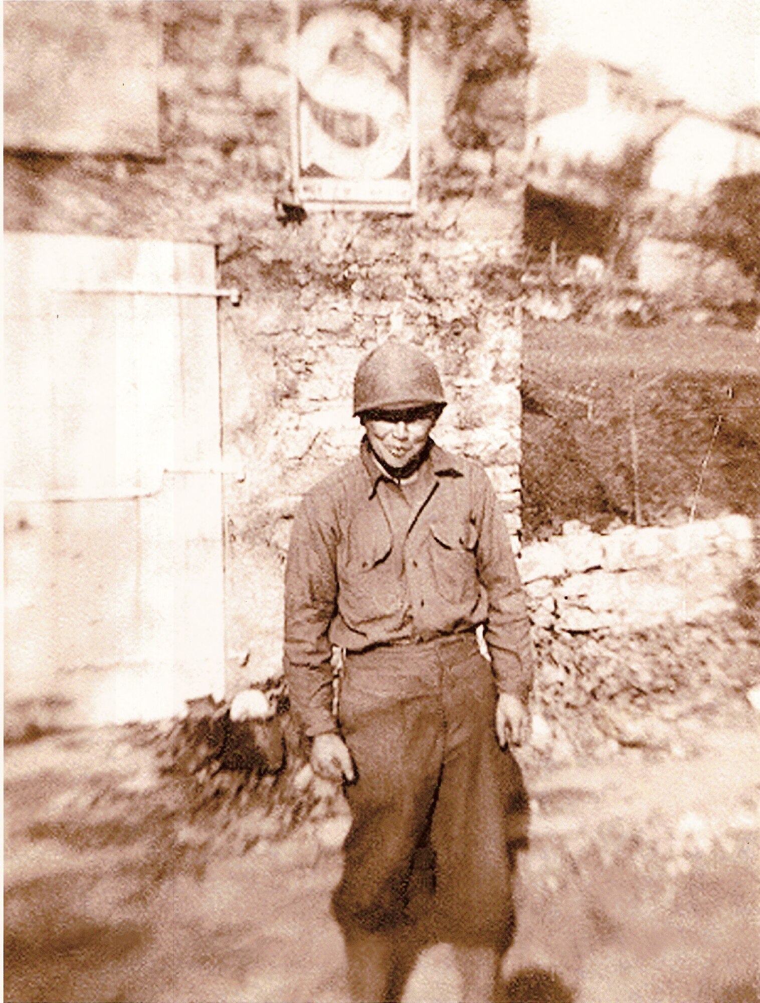 Roy Sakasegawa in (November 1944 - March 1945) Italy, assigned to the 442nd Regimental Combat Team. (U.S. Air Force courtesy photo)
