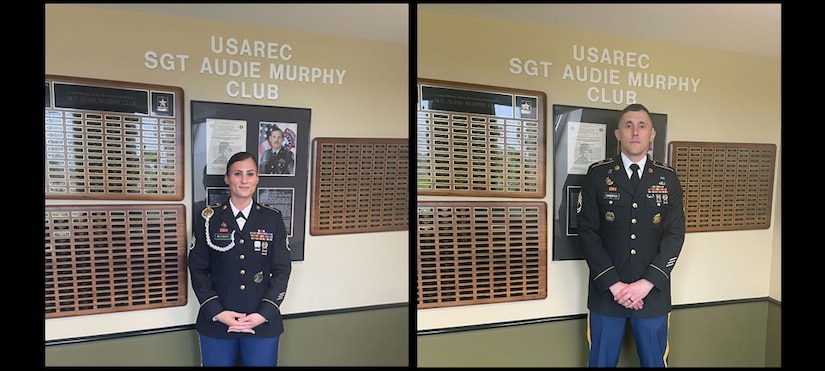 single soldier stands in front of a board of names.