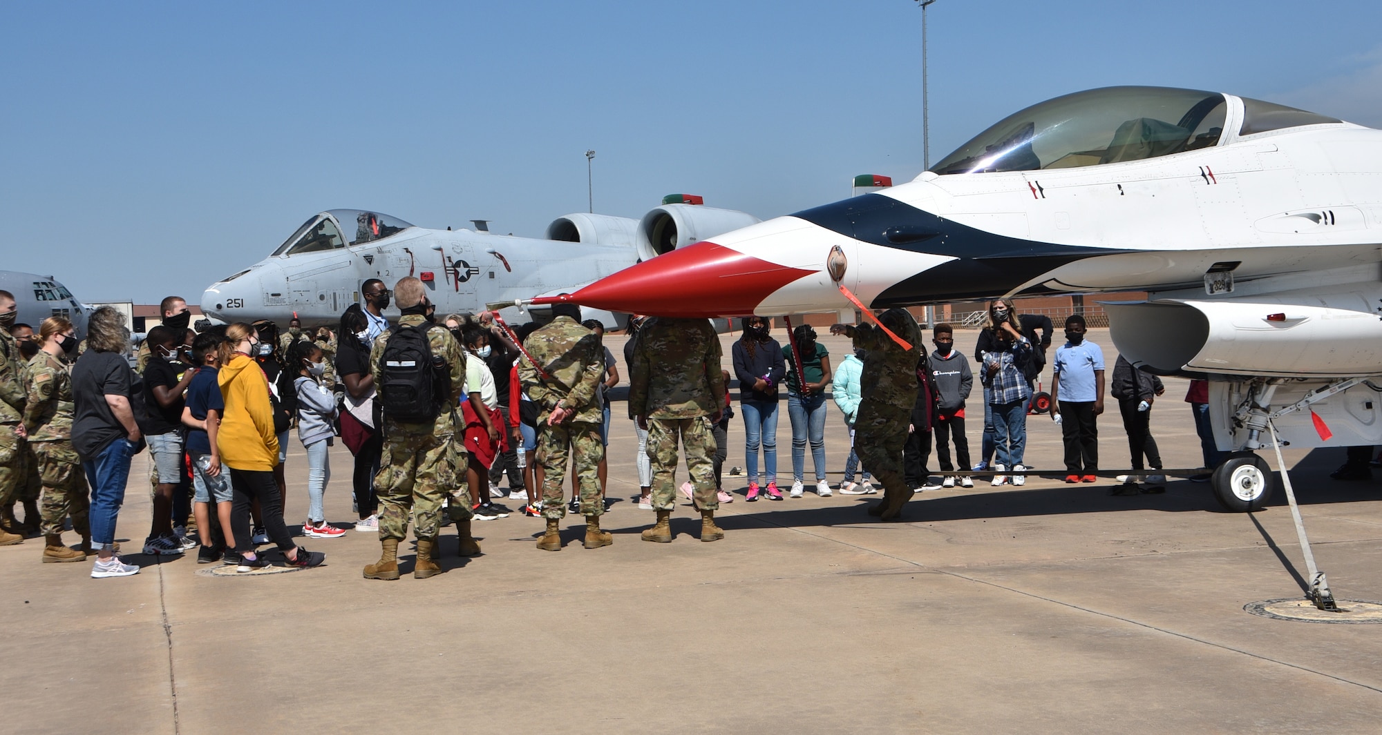 Booker T. Washington Elementary visit Sheppard AFB