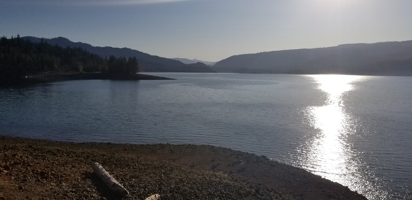 Southern Oregon and the Rogue River Basin are experiencing another dry spring as the U.S. Army Corps of Engineers, Portland District struggles to refill two reservoirs for the recreation season.

Corps operated reservoirs in the Rogue depend on spring and early summer rainfall to refill and a severe lack of precipitation is hampering those efforts.

This is how Lost Creek Lake looked on April 21, 2021.