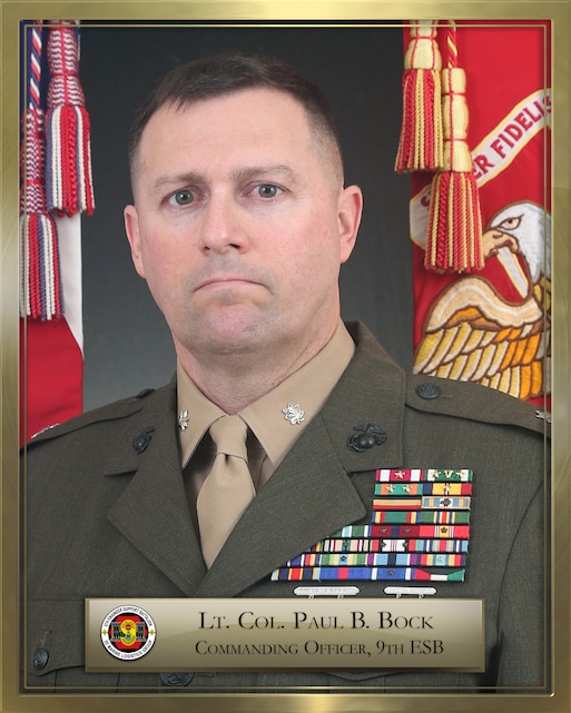 Lieutenant Colonel Paul B. Bock > 3d Marine Logistics Group > Leader's bio