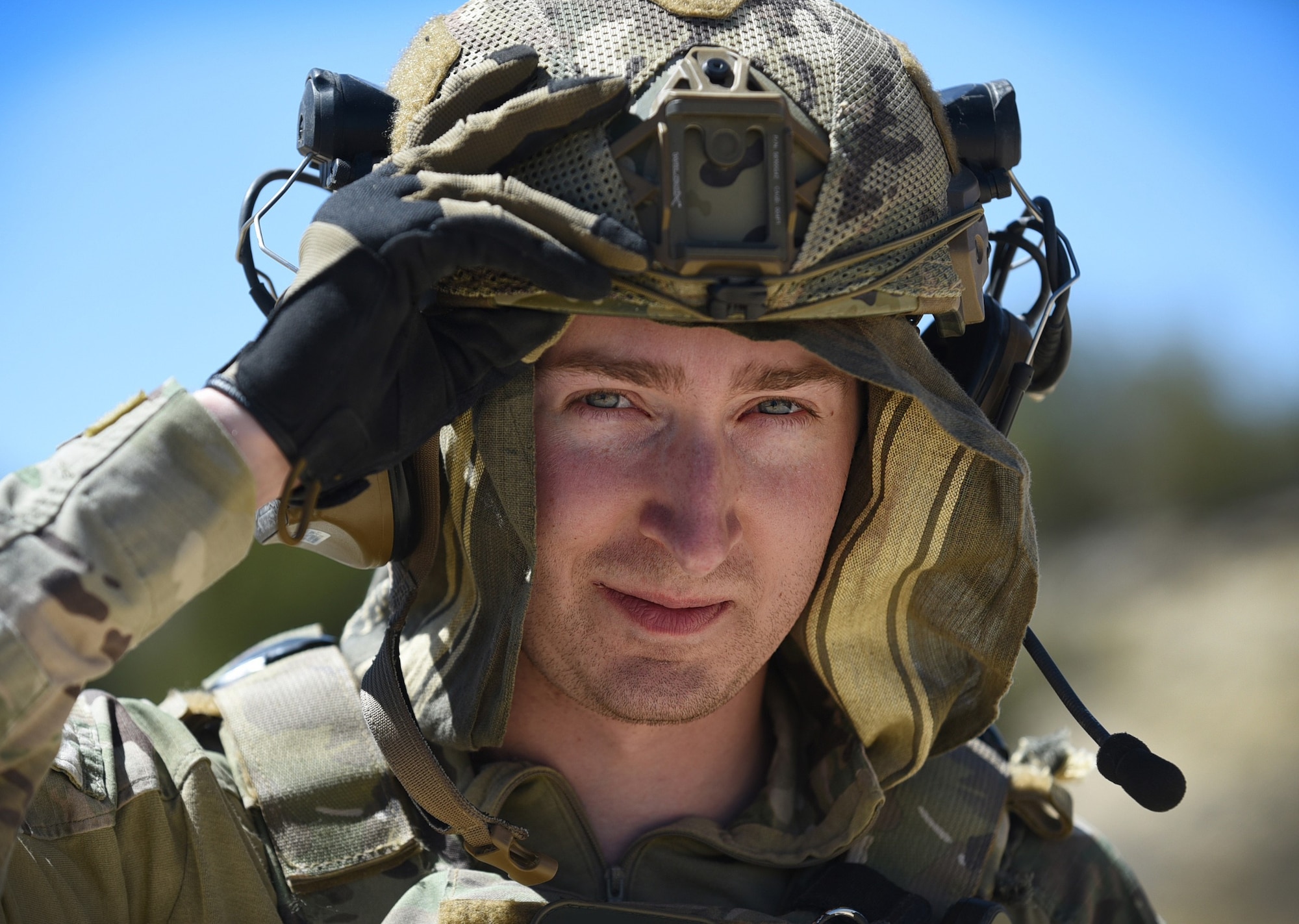 man looking at camera
