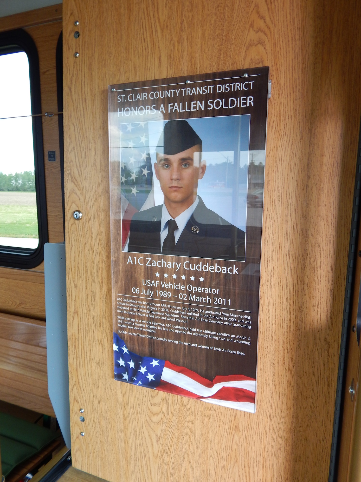 Plaque of fallen Airman