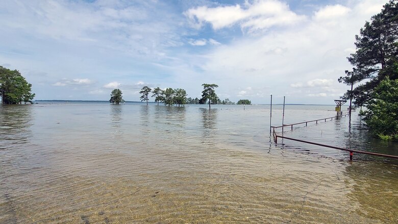 Flooding at Sam Rayburn Lake