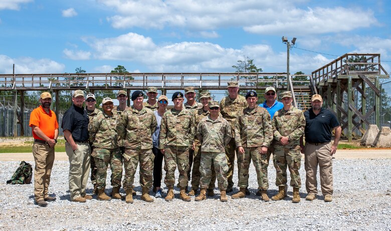 403rd Wing leaders and 403rd Security Forces Squadron members travelled to Camp Shelby Joint Forces Training Center in Hattiesburg, Miss., May 21, 2021 to participate in a number of different training exercises including a Shoot, Move, Communicate course, Engagement Skills Trainer virtual weapons firing, Squad Advanced Marksmanship training, and a Virtual Battlefield Systems convoy simulation. The trip was an opportunity for the Air Force Reserve Command unit leaders to become more familiar with the training capabilities available at the Mississippi Army National Guard base. Also, it allowed 403rd leadership a chance to strengthen relationships with training facility managers and personnel. (U.S. Air Force photo by Staff Sgt. Kristen Pittman)