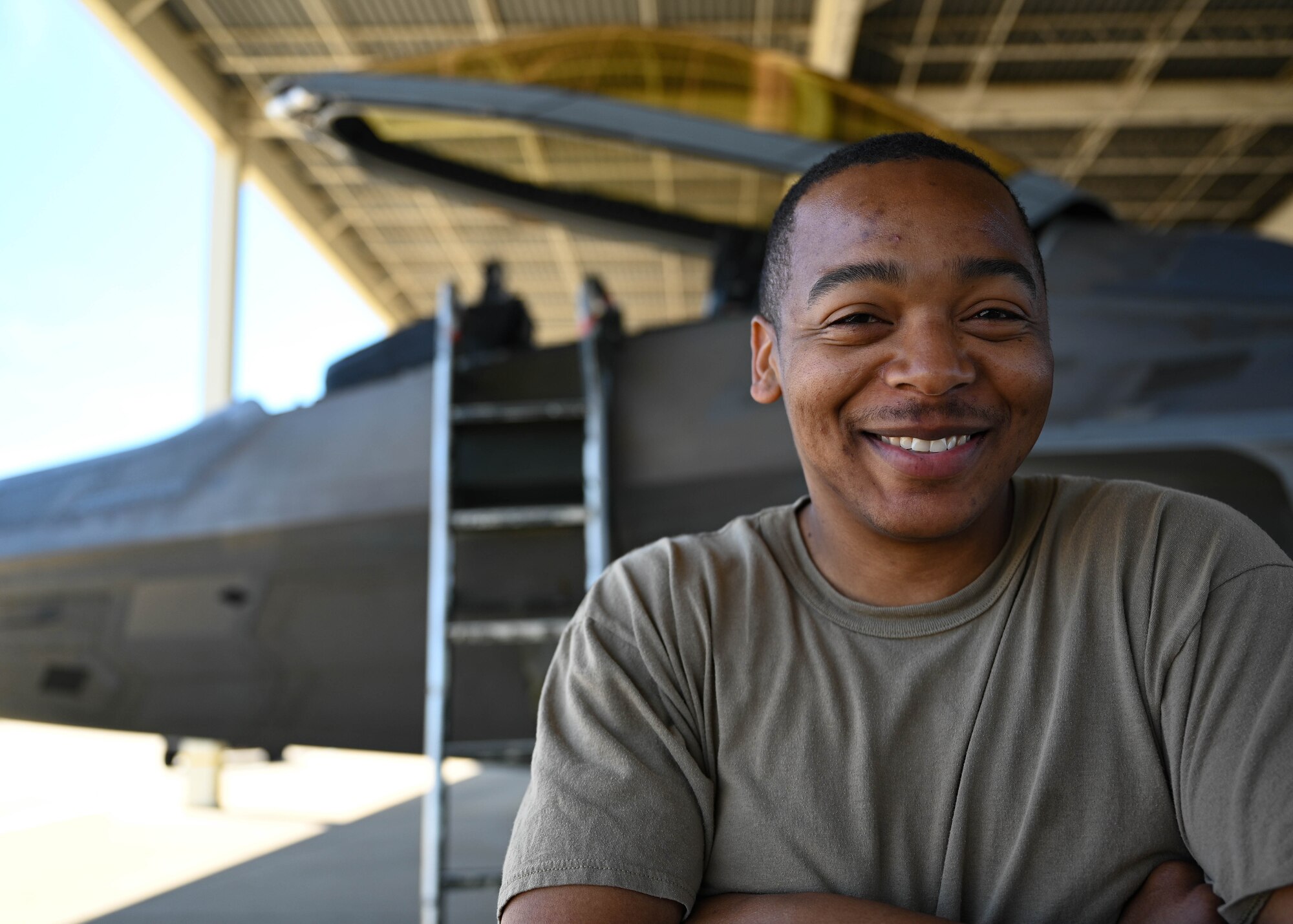 Airman posing for portrait