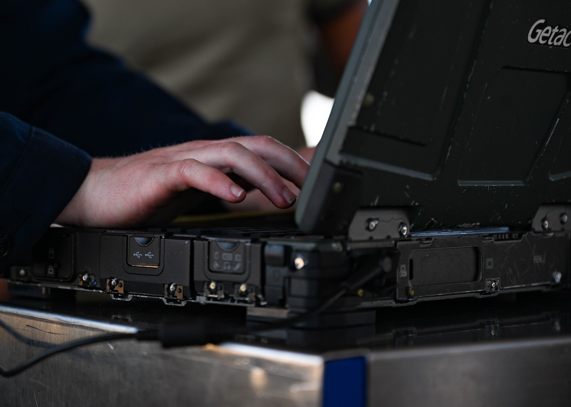 Close up of Airman hands