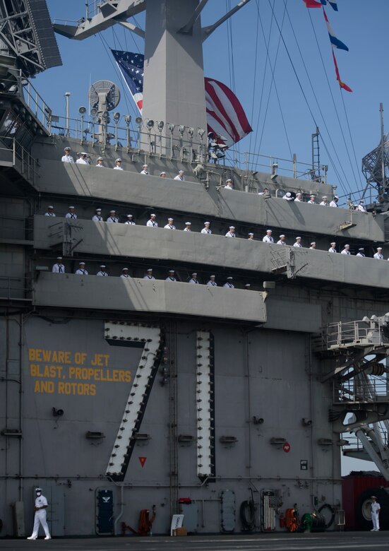 USS Abraham Lincoln (CVN 70) returns to homeport in San Diego, Calif.
