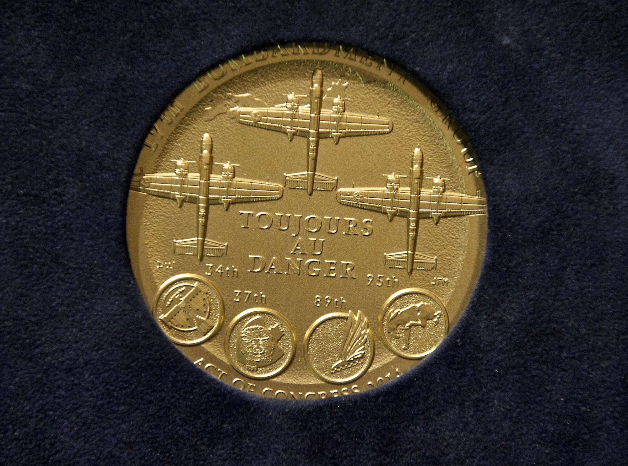 Congressional Gold Medal awarded to the Doolittle Raiders – a group of 80 U.S. airmen who flew a mission into Japan on April 18, 1942 – for their extraordinary service during World War II.