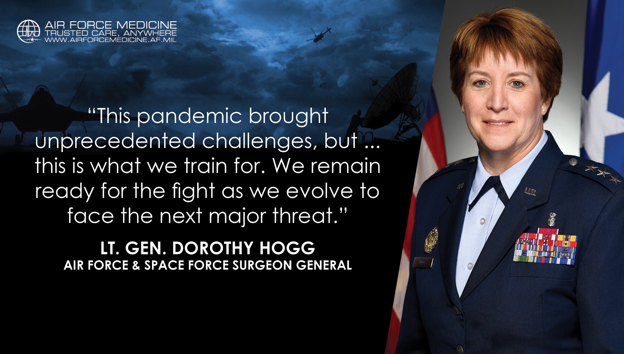 Graphic with text and an image of an Airman.