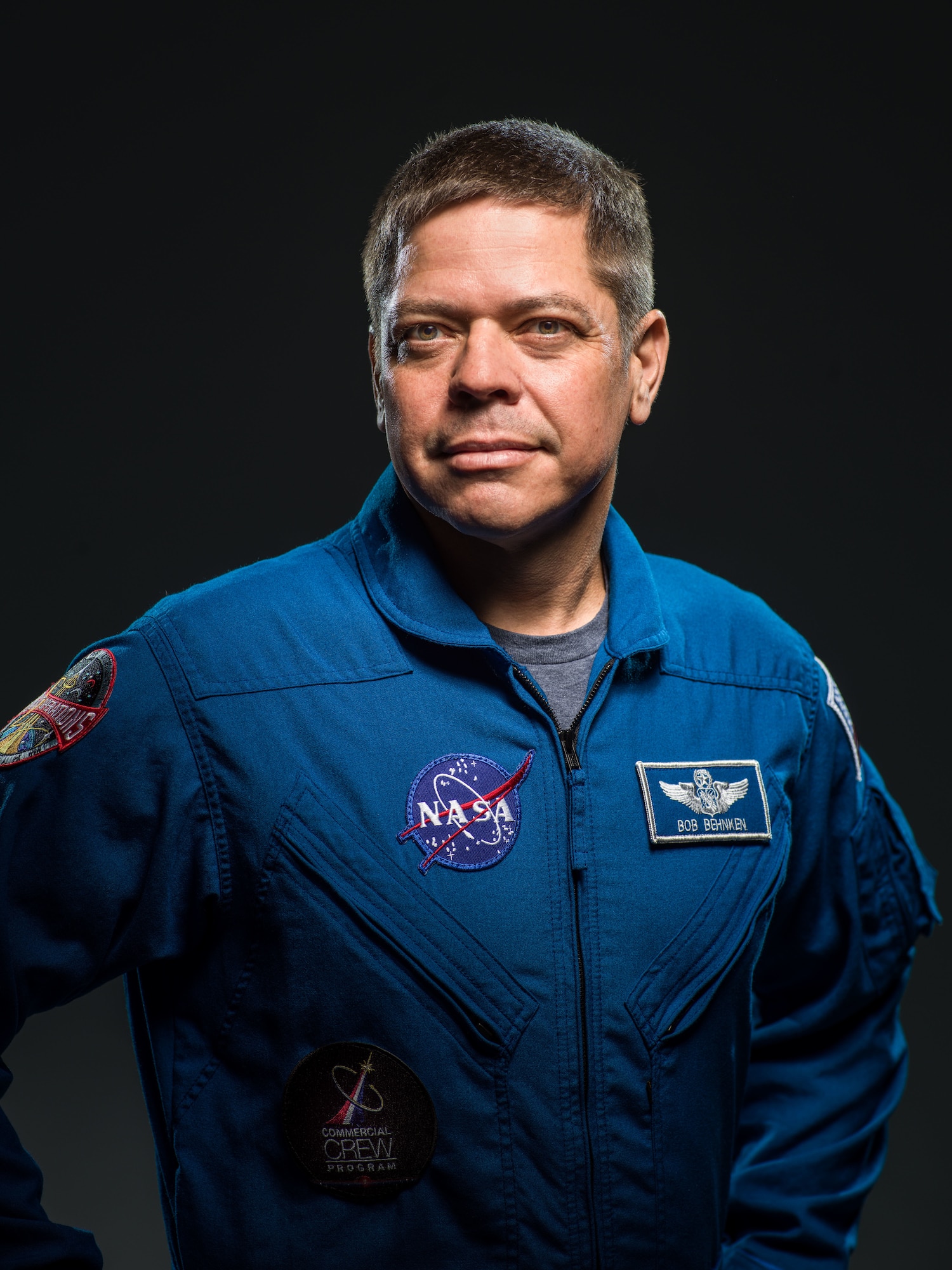 Official NASA/Commercial Crew Portrait - Robert "Bob" Behnken.  Photo Date: July 27, 2018.  Location: Building 8, Room 183 - Photo Studio.  Photographer: Robert Markowitz