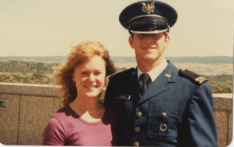 Cadet David L. Goldfein and Dawn Goldfein at the the Air Force Academy.