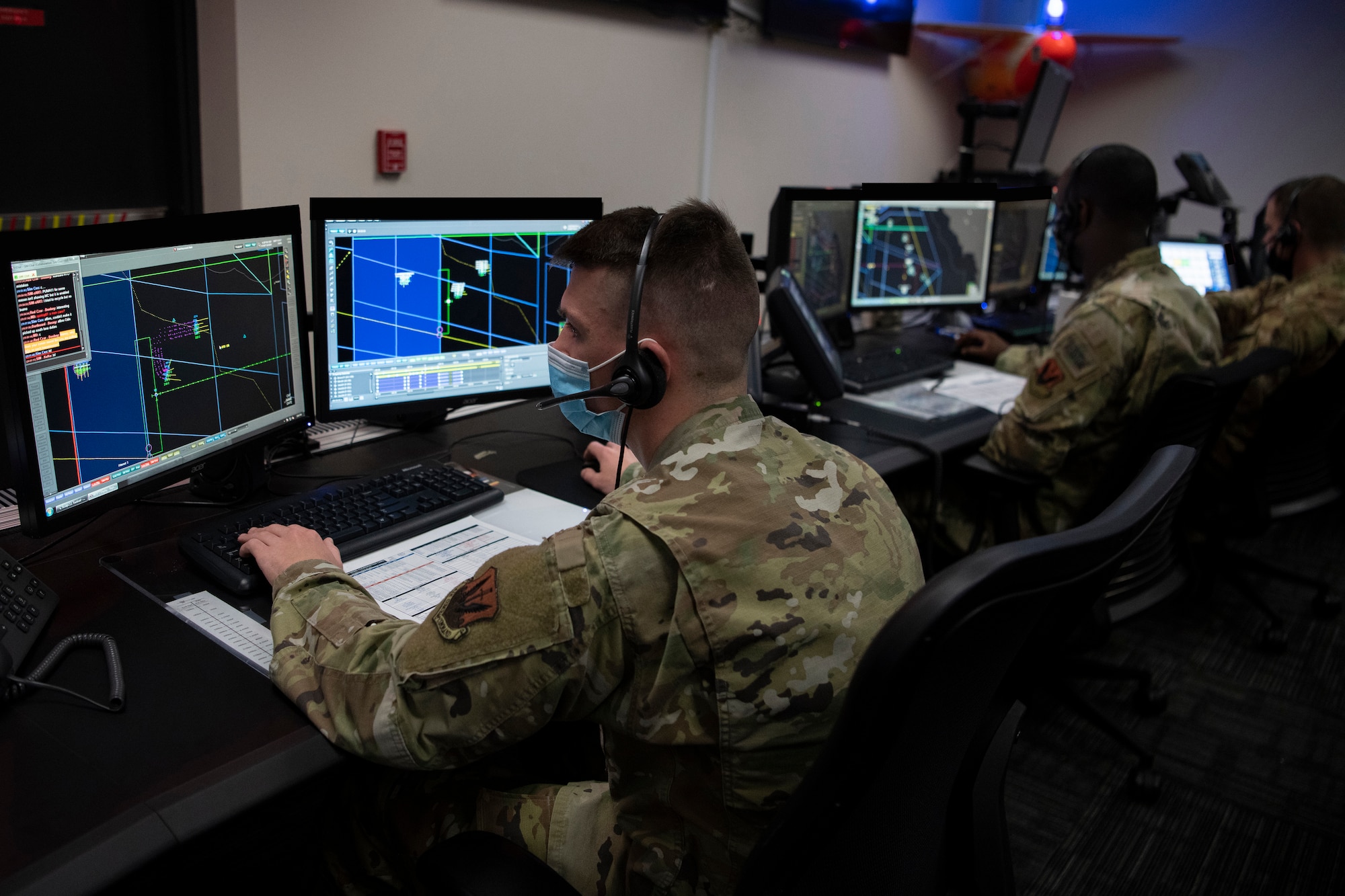 Man sitting at a computer