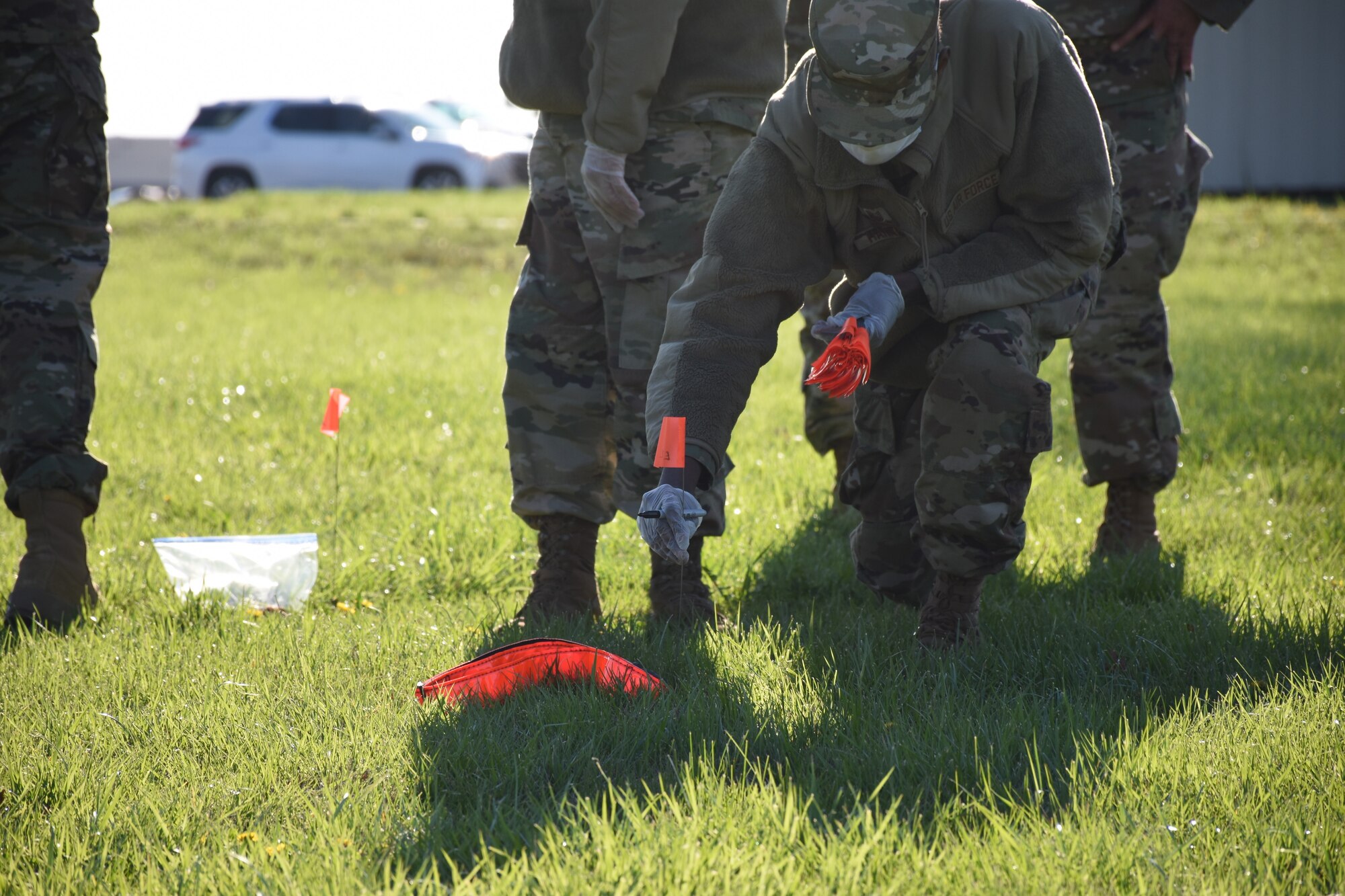 442 FSS Airmen conduct search and recovery training.