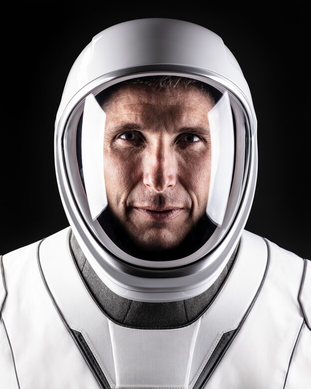SpaceX Crew-1 - Mike Hopkins.  Individual Portrait - Space Suit. SpaceX Crew Flight Test (Demo-2) Backup Crew.. Location: SpaceX Headquarters, Rocket Road, Hawthorne, California Photo Credit: SpaceX/Ashish Sharma