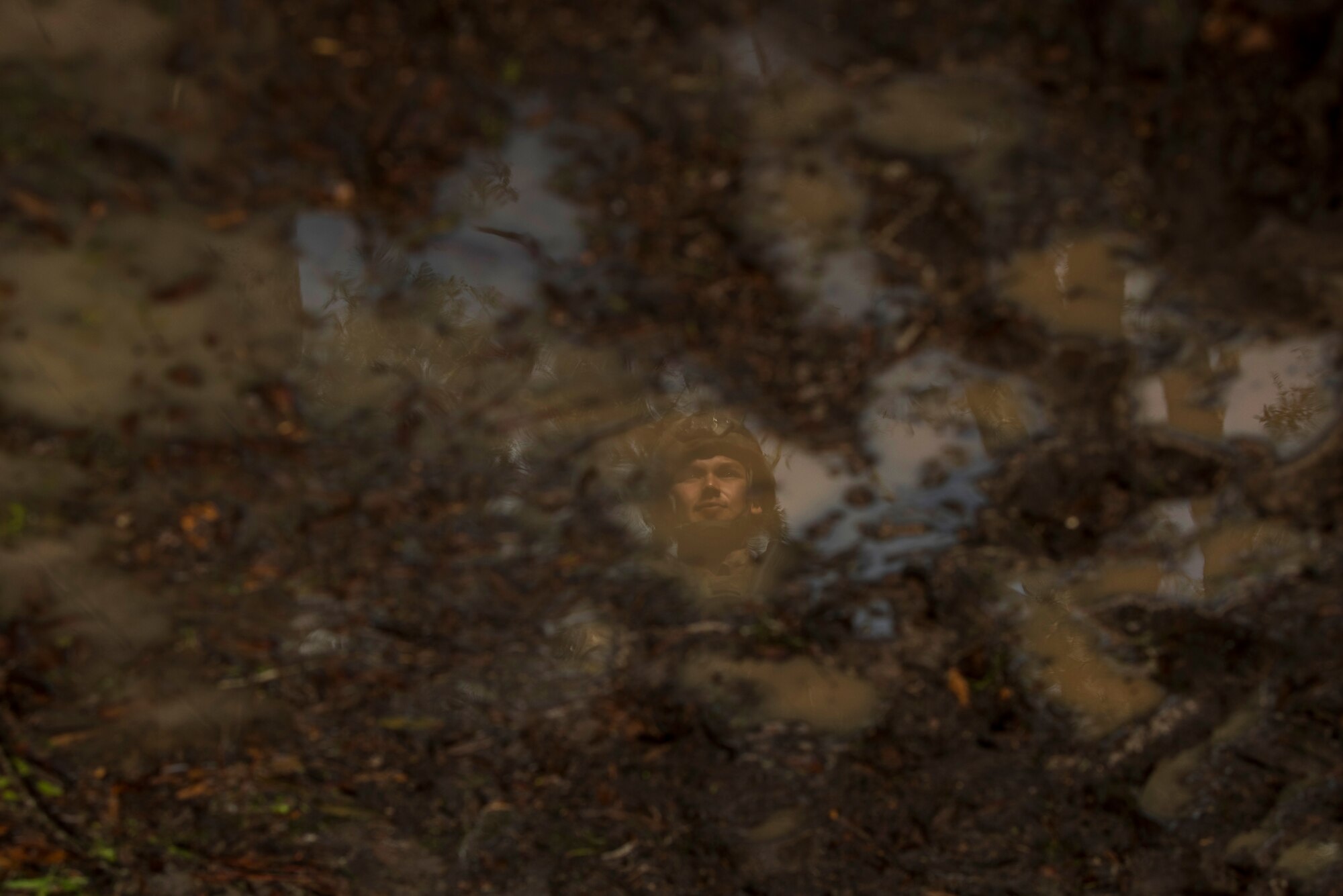 A member of the 823rd Base Defense Squadron during a close quarters battle scenario, Moody Air Force Base, Jan. 12, 2018. The 823rd is one of three operational security forces squadrons under the 820th Base Defense Group whose mission is to provide high-risk force protection and integrated base defense for expeditionary forces. (U.S. Air Force photo by Bennie J. Davis III)