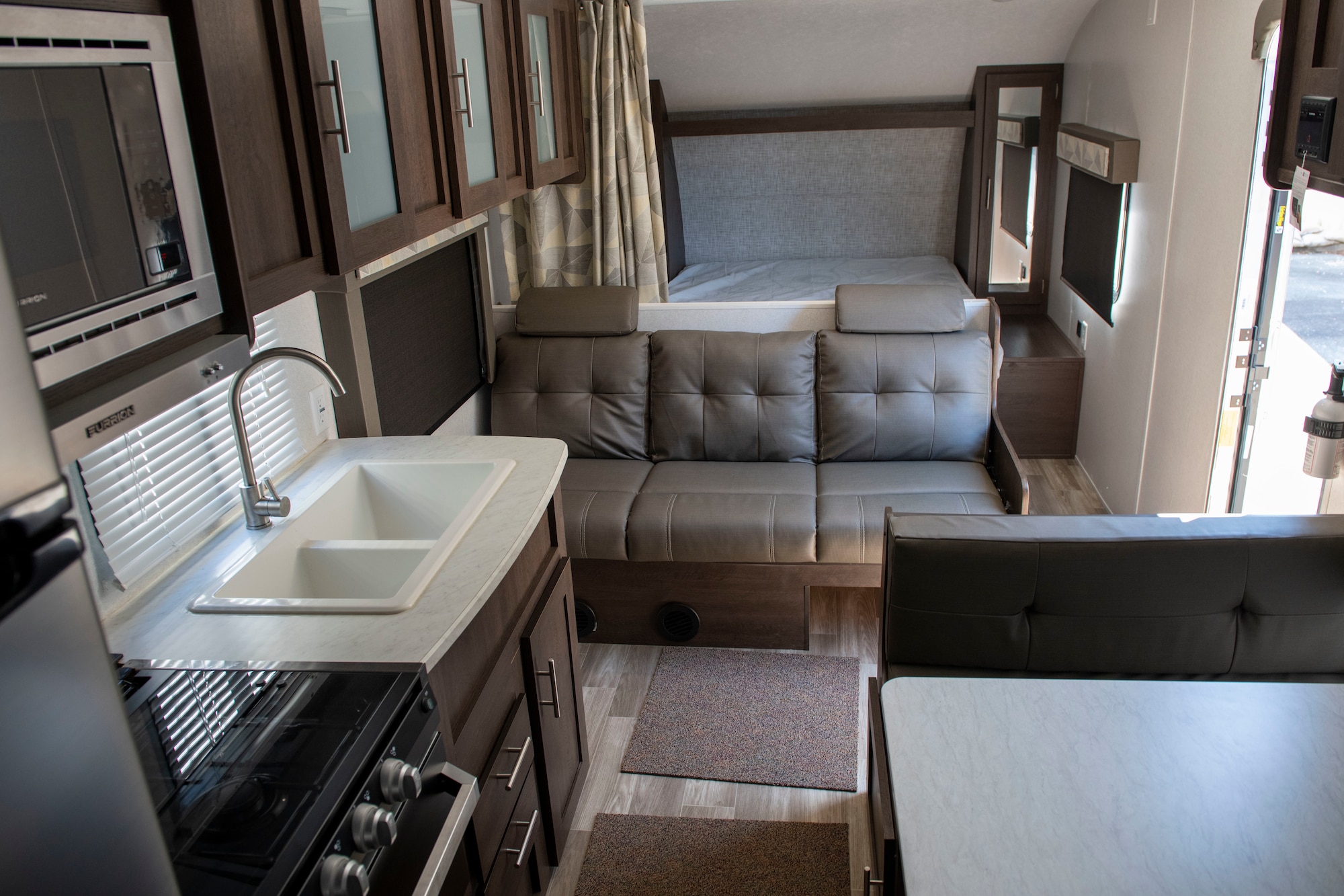 Outdoor Recreation displays a travel trailer at Seymour Johnson Air Force Base, North Carolina, May 13, 2021.