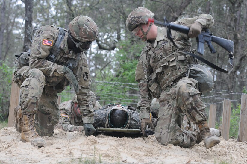 Soldiers test for Expert Field Medical Badge at Fort McCoy