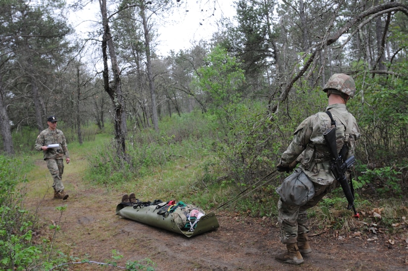 Soldiers test for Expert Field Medical Badge at Fort McCoy