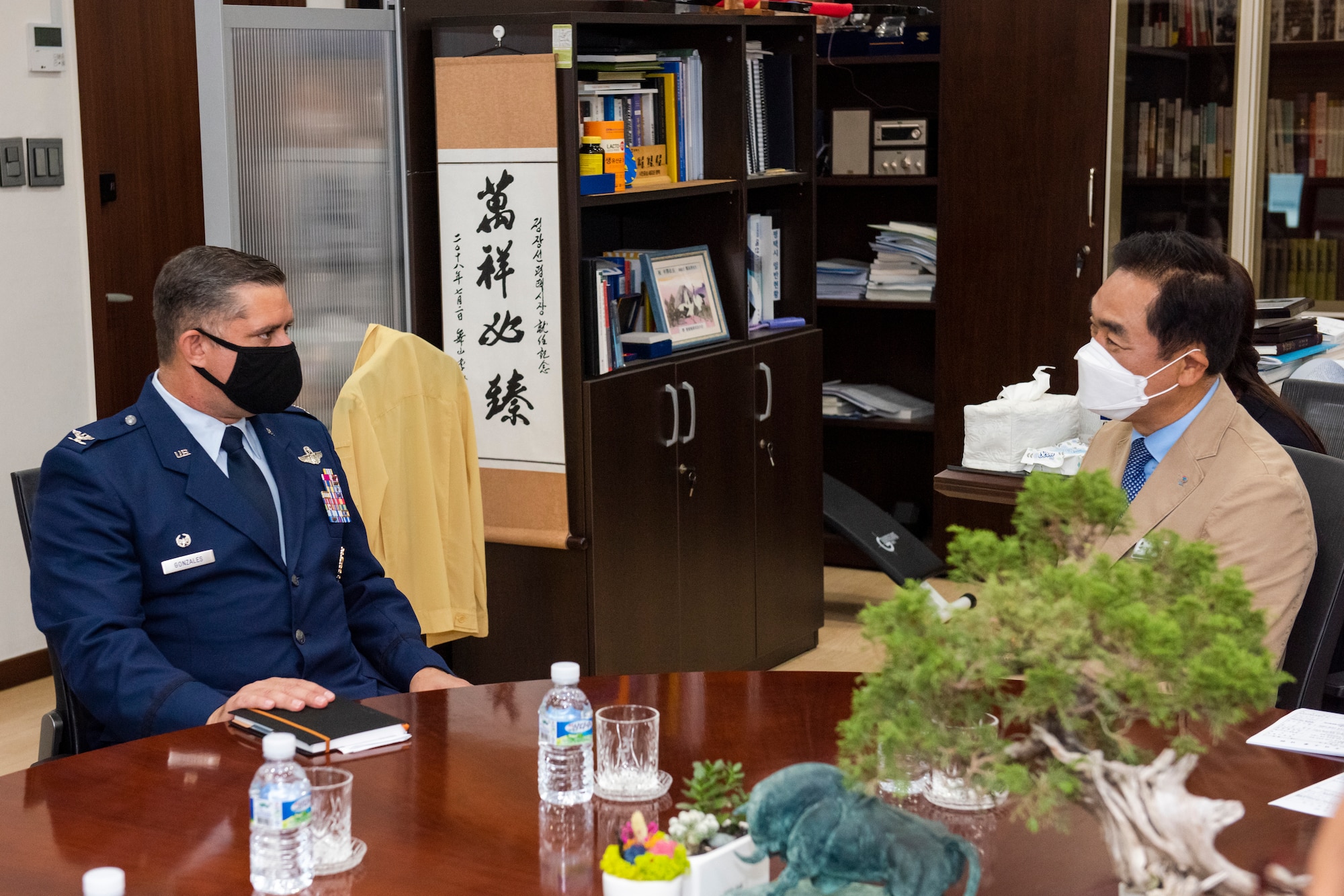 Col. John Gonzales, 51st Fighter Wing commander, was awarded honorary Korean citizenship by Jang Seon Jung, Pyeongtaek mayor, as part of a ceremony on May 25, 2021.
