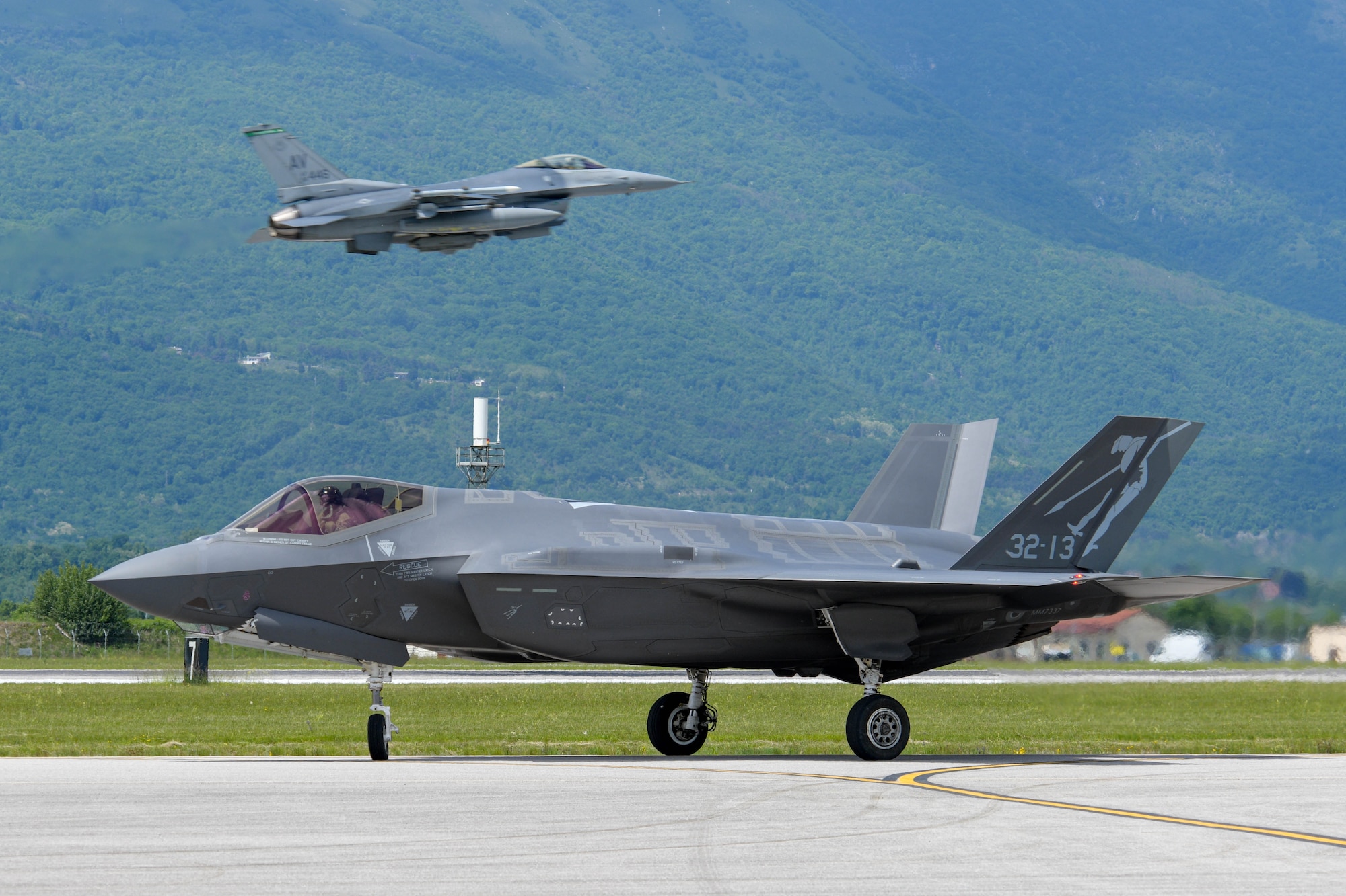 For the first time ever, two F-35s landed at Aviano in support of AK21 May 20, 2021.