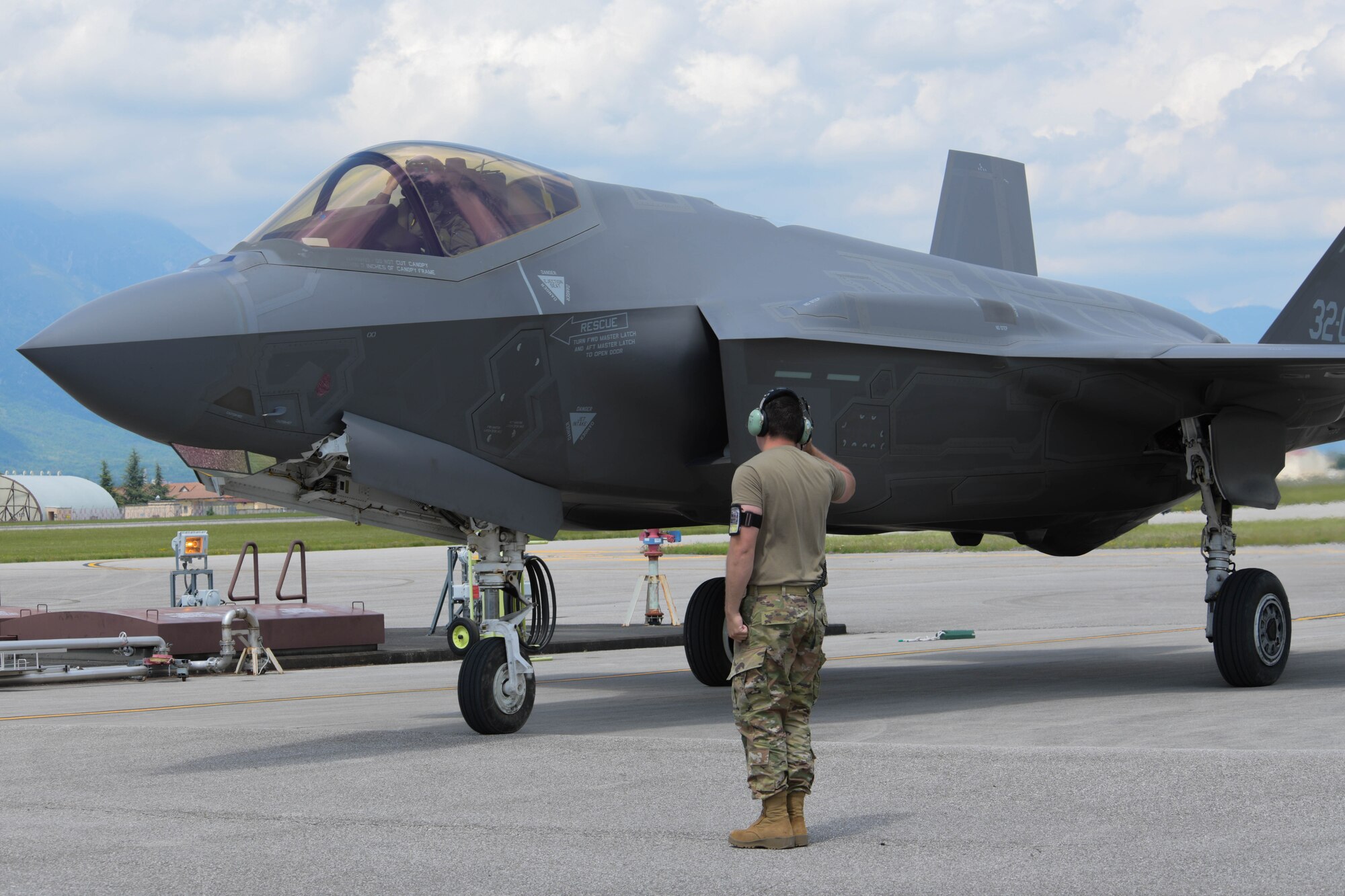 For the first time ever, two F-35s landed at Aviano in support of AK21 May 20, 2021.