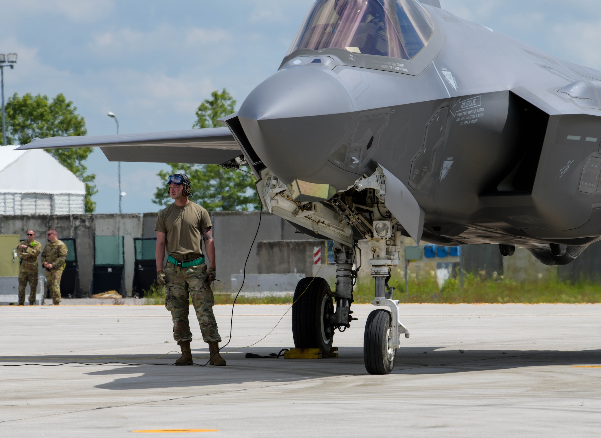 For the first time ever, two F-35s landed at Aviano in support of AK21 May 20, 2021.