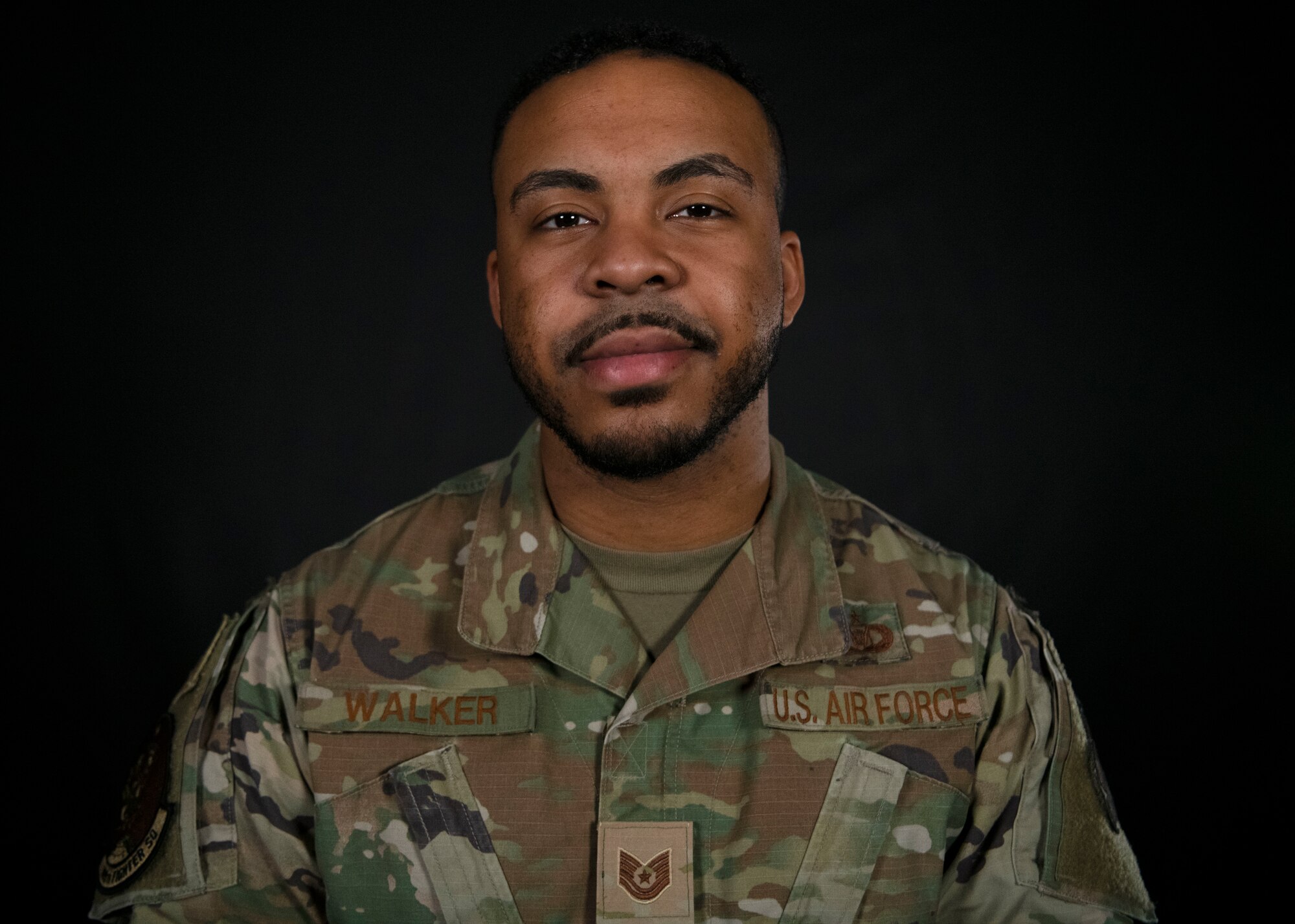 Tech. Sgt. Michael Walker, 309th Fighter Squadron aviation resource manager, helped save the lives of 28 people during an active shooter incident May 20, 2020, in the Westgate Entertainment District, Glendale, Arizona. For his actions, Walker was awarded the 2021 Air Force Sergeants Association William H. Pitsenbarger Heroism Award. AFSA presents the award annually to an enlisted Air Force member who has performed a heroic act, on or off duty. (U.S. Air Force photo by Senior Airman Caitlin Diaz-Gorsi)