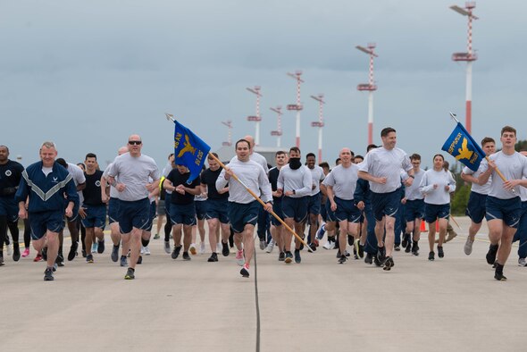 Airmen pose for photo