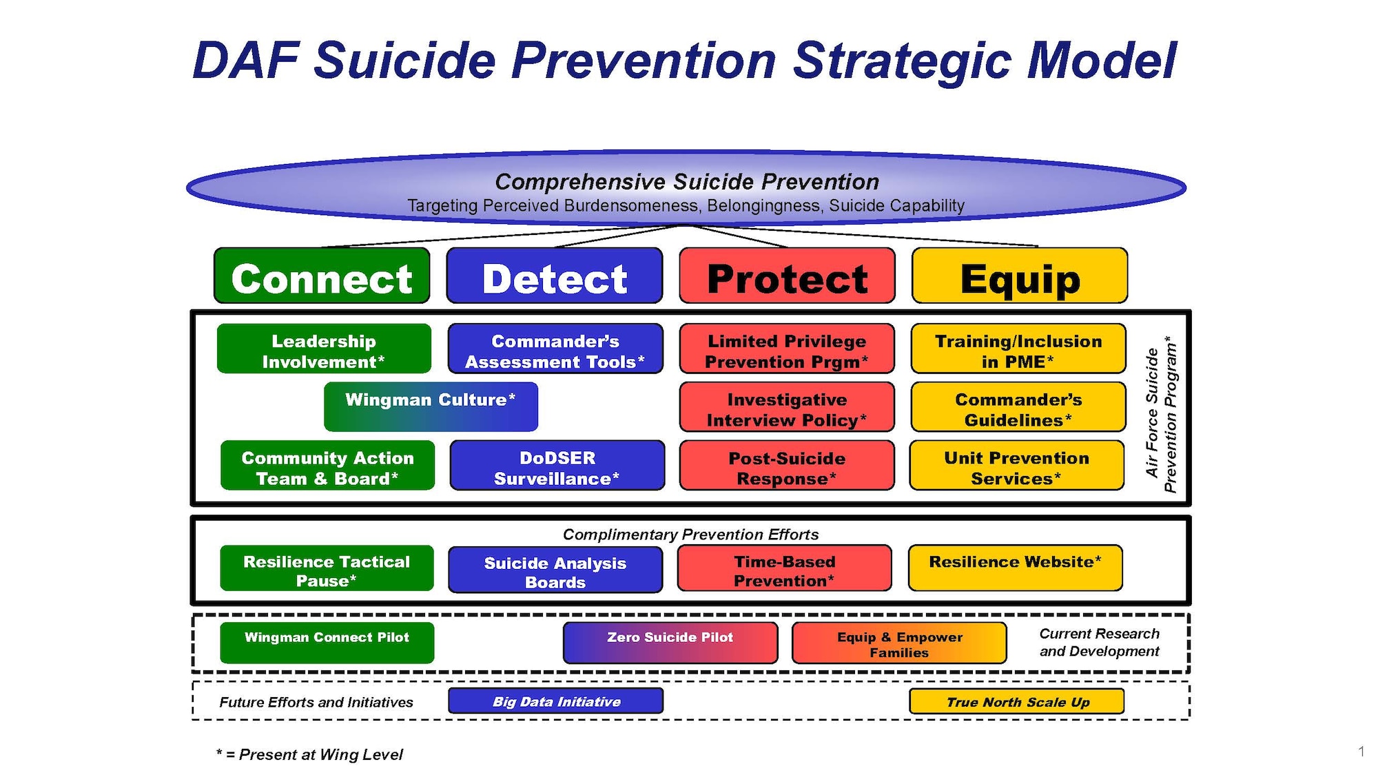 graphic of Air Force suicide prevention model