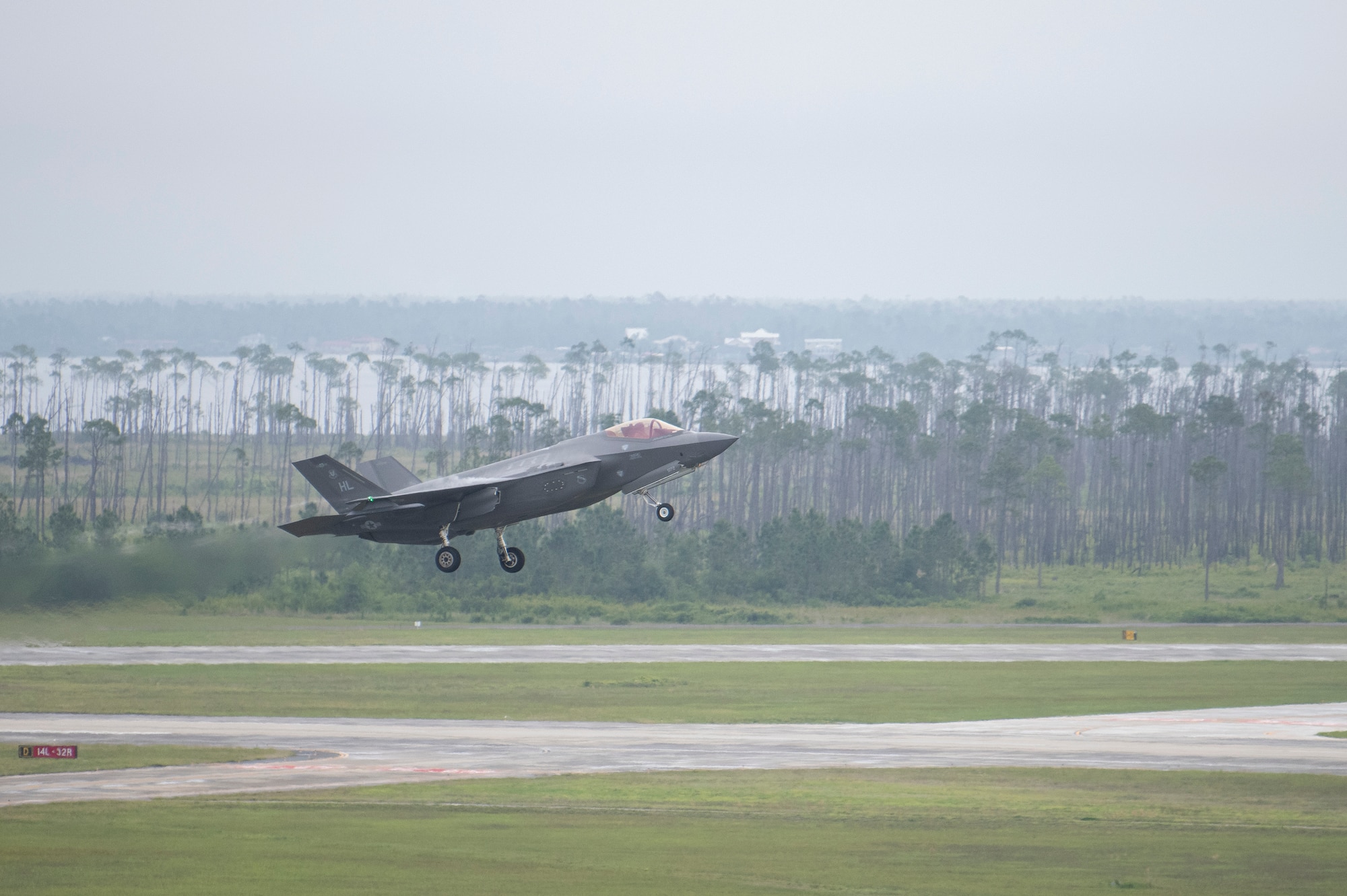 A U.S. Air Force F-35A Lightning II takes off