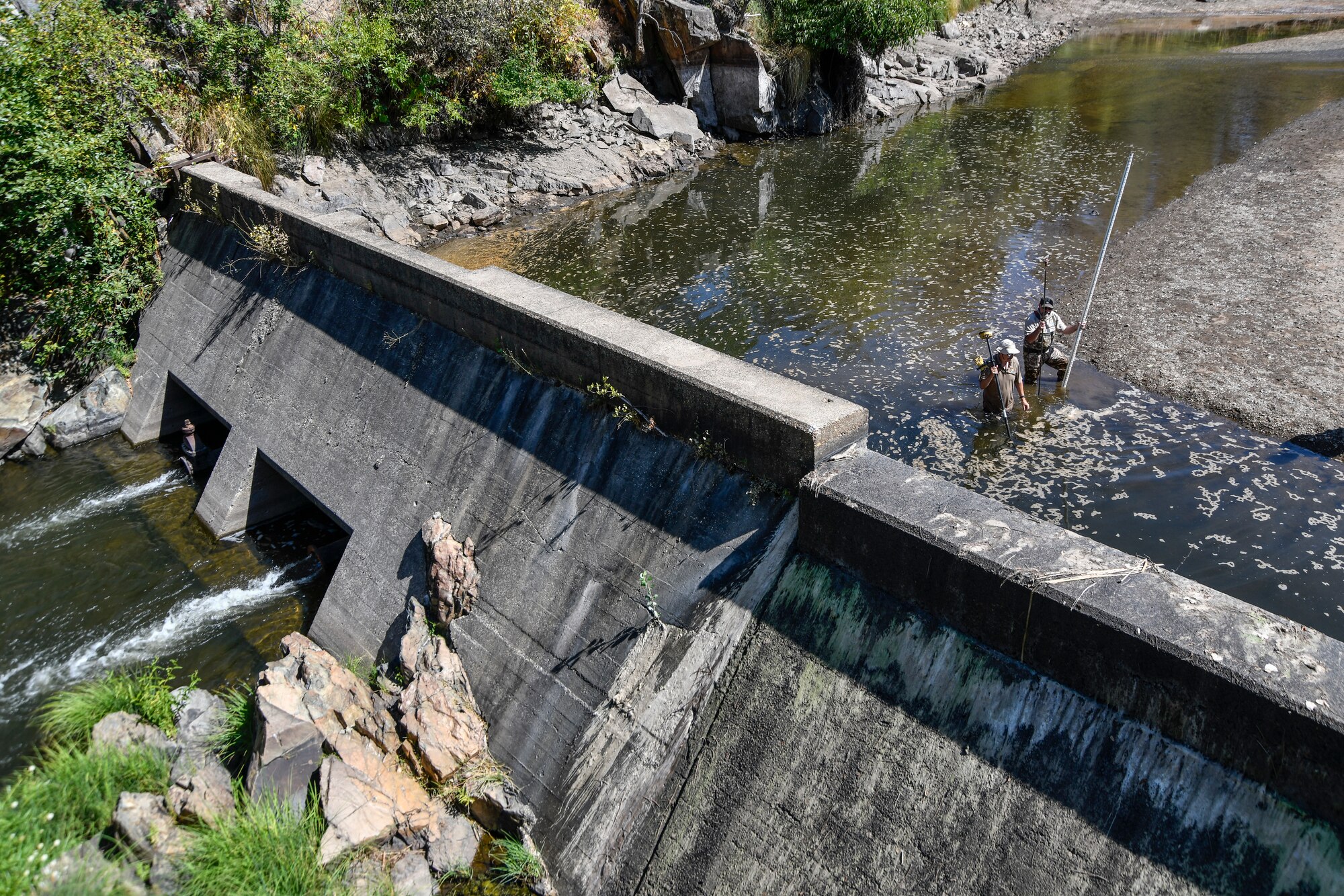 U.S. Fish and Wildlife Service biologists survey Beale Lake